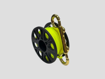 DPDR-10,11,12NY Dive Reel w/High-Viz Yellow String & Brass Hook