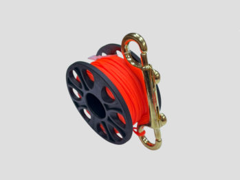 DPDR-10,11,12OR Dive Reel w/High-Viz Orange String & Brass Hook
